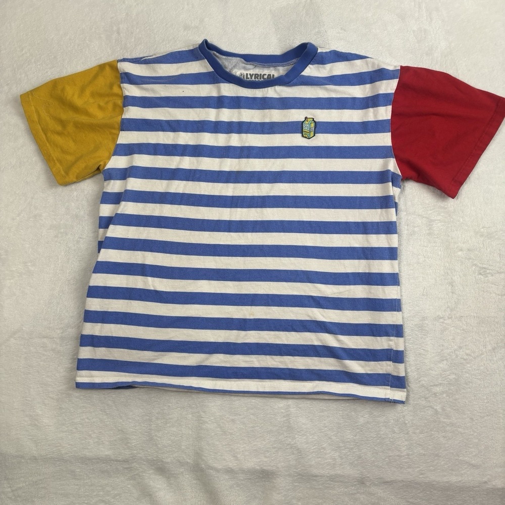 Lyrical Lemonade Striped Short Sleeve Colorblock Shirt‎ Women's XL